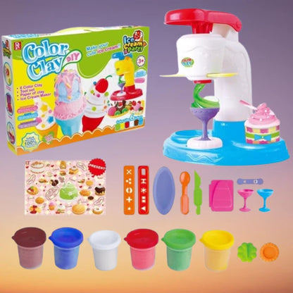 Colour Clay Playdough Ice Cream Maker Set For Kids