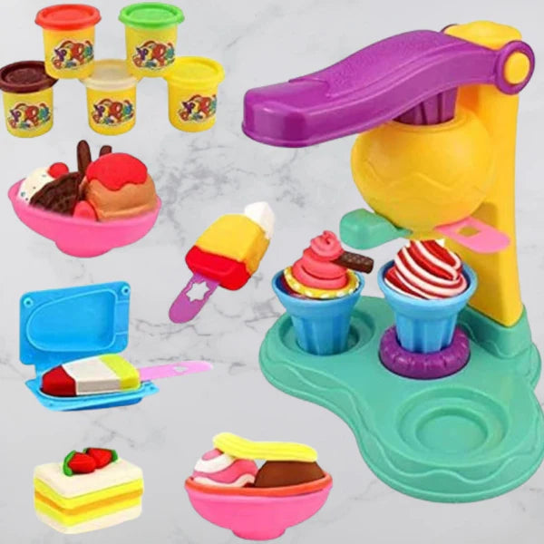 Colour Clay Playdough Ice Cream Maker Set For Kids