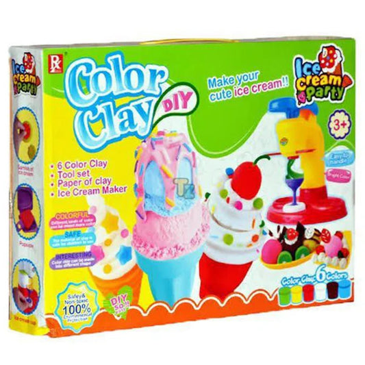 Colour Clay Playdough Ice Cream Maker Set For Kids