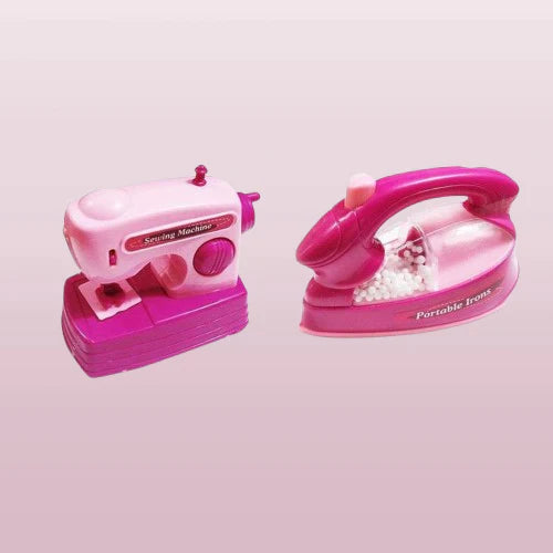 Mini Sewing Machine and Mini Portable Iron Toys for Kids