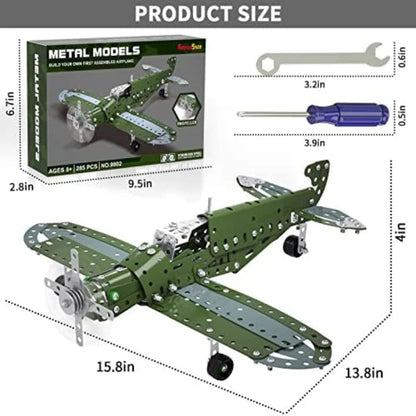 Assembled Model Plane Kit Building Toy - 258 Pieces