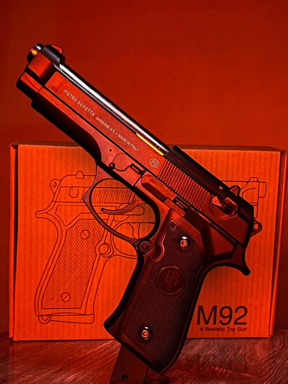 Black+Silver Beretta Toy Gun!