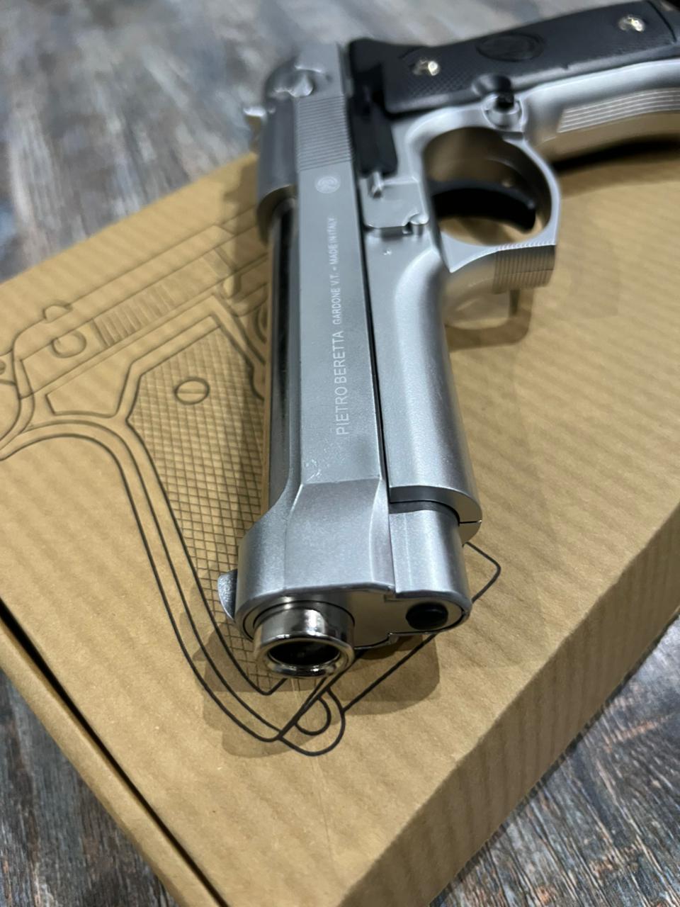 Silver M92 Beretta Airsoft Toy Gun – Realistic, Durable & Fun for Airsoft Enthusiasts