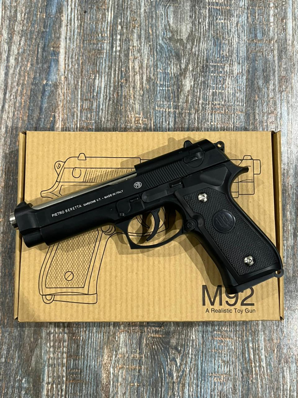 Black+Silver Beretta Toy Gun!