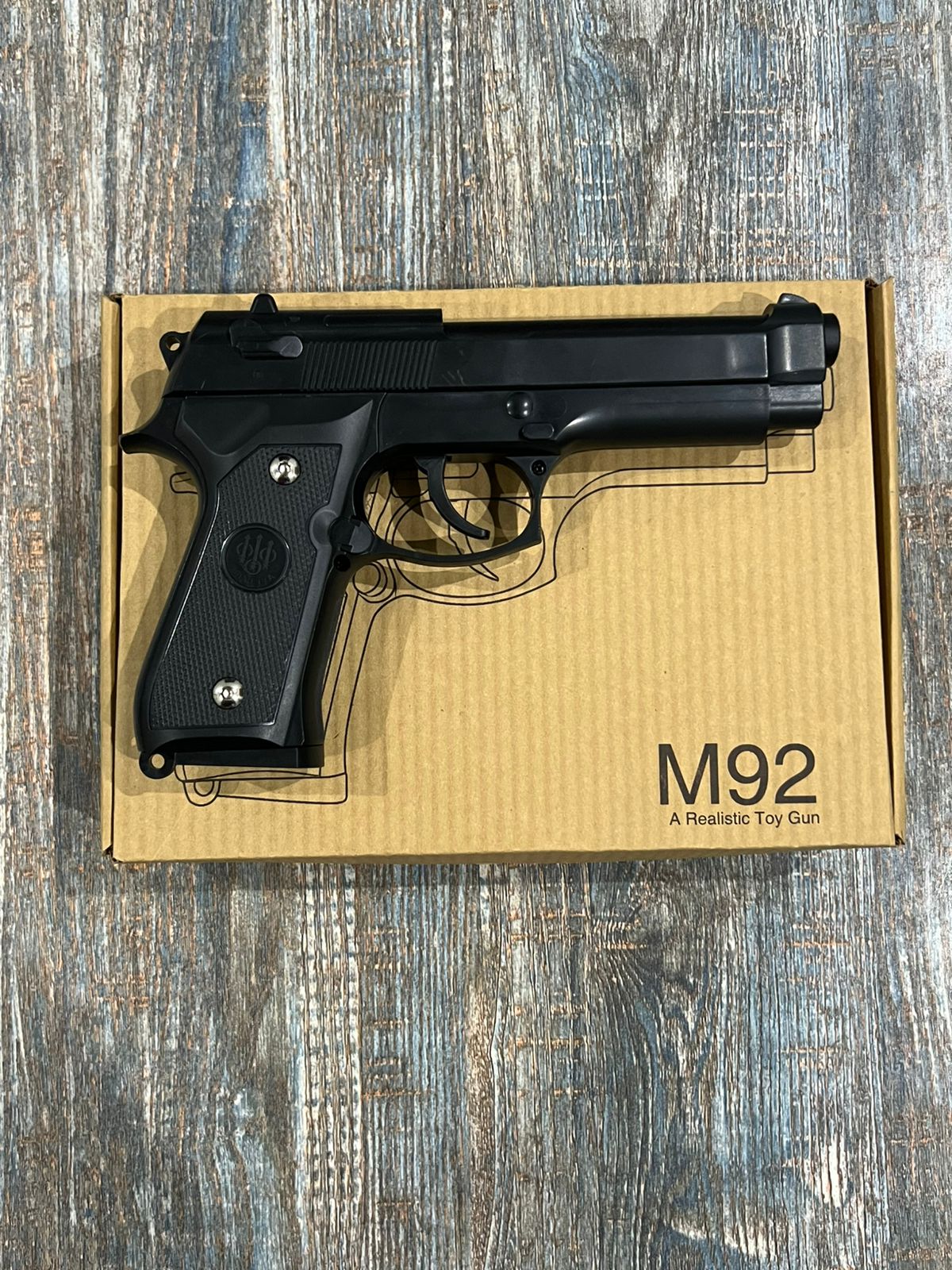 Full Black Petrio Beretta Gun Toy