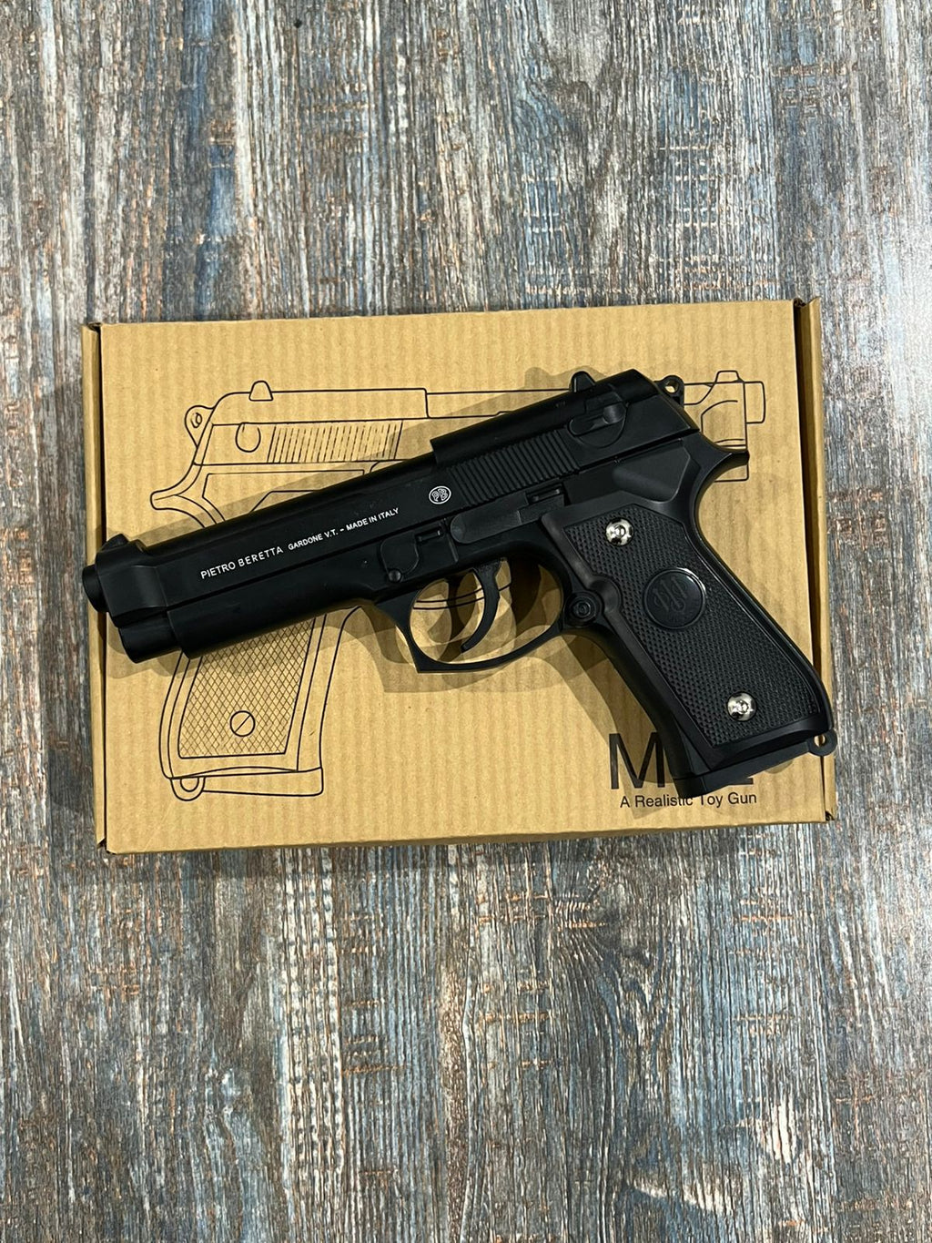 Full Black Petrio Beretta Gun Toy