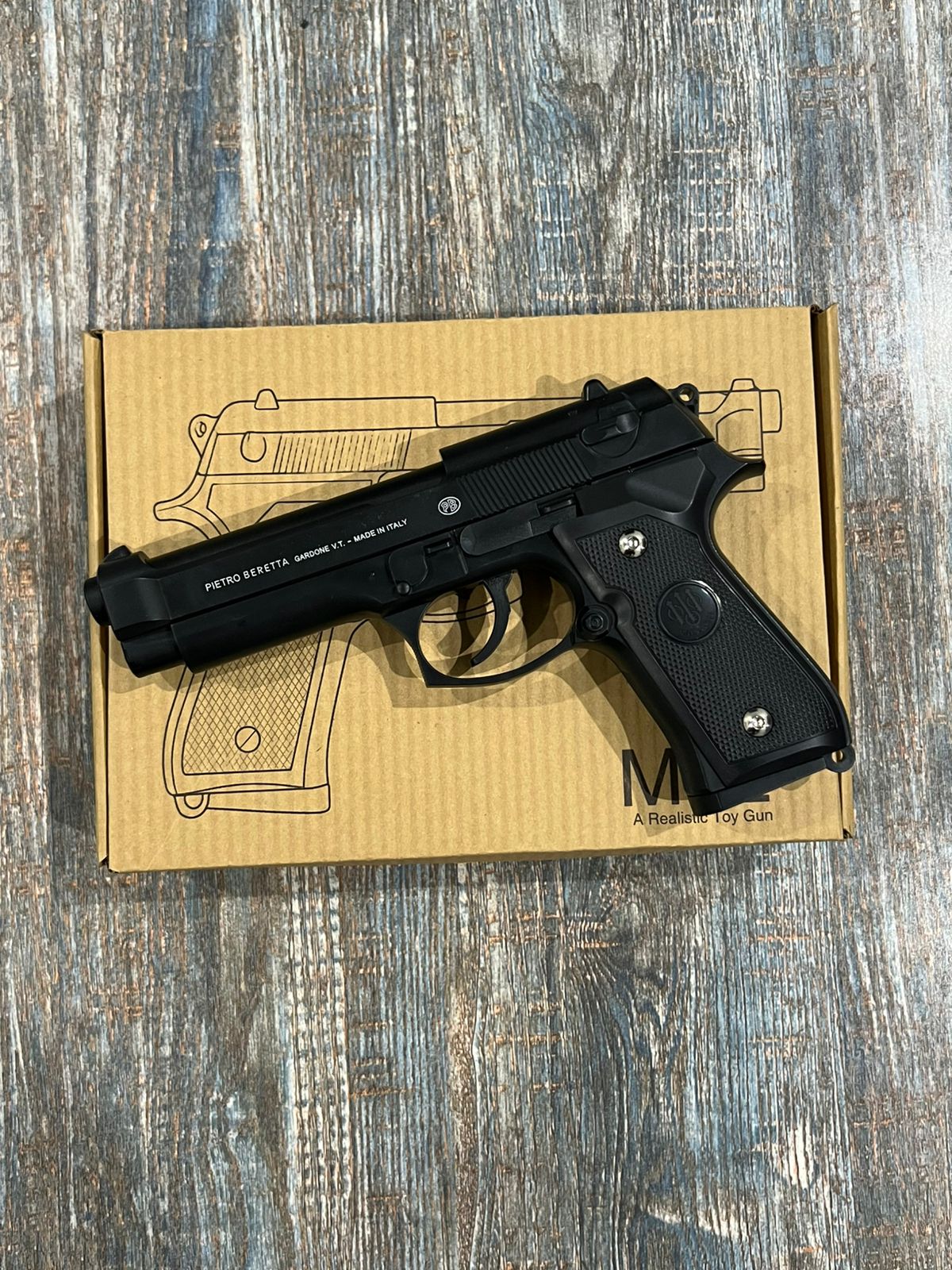 Full Black Petrio Beretta Gun Toy