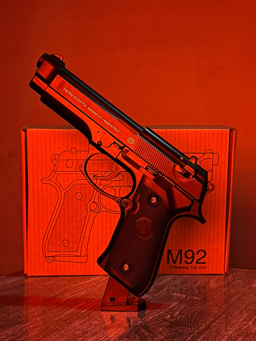 Full Black Petrio Beretta Gun Toy