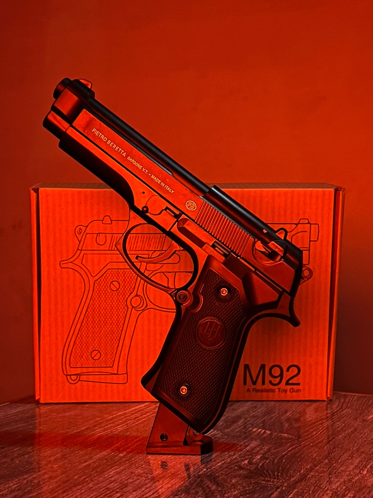 Full Black Petrio Beretta Gun Toy