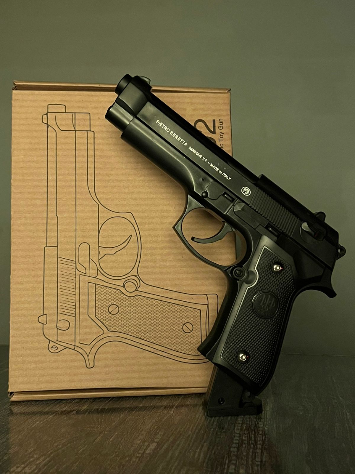 Full Black Petrio Beretta Gun Toy