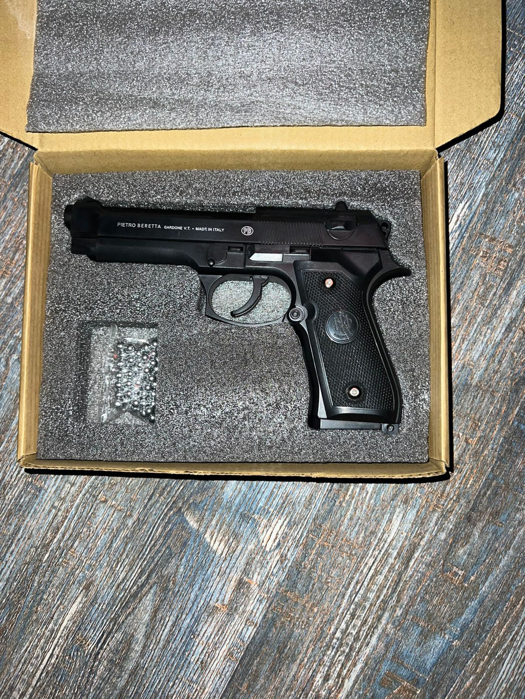 Full Black Petrio Beretta Gun Toy