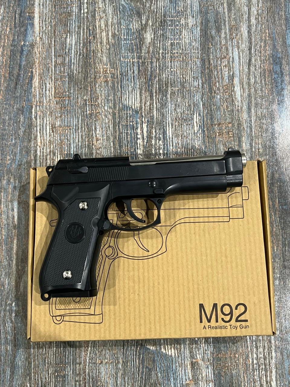 Black+Silver Beretta Toy Gun!